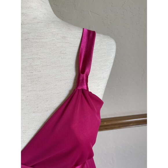 Taboo Size Large Pink Vintage Babydoll Mini Dress Barbie Satin Made in USA 90s - Picture 8 of 10